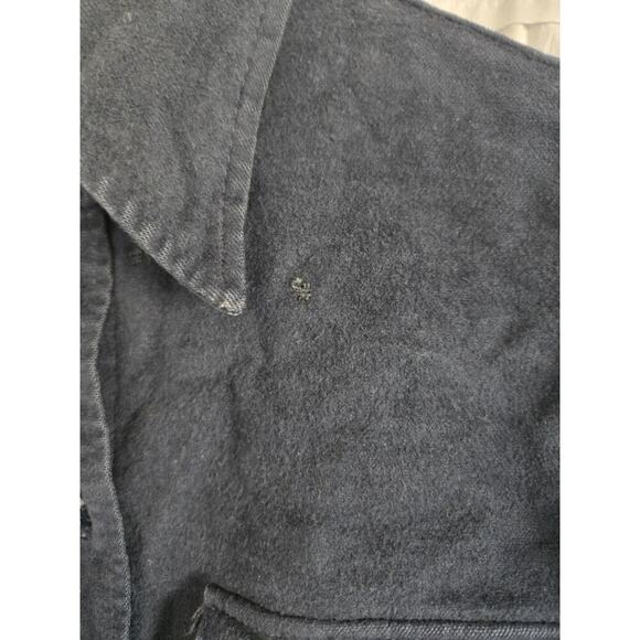 Woolrich Womens Vintage Corduroy Button Shirt Size 10 Shacket Jacket Dark Blue - Picture 5 of 11